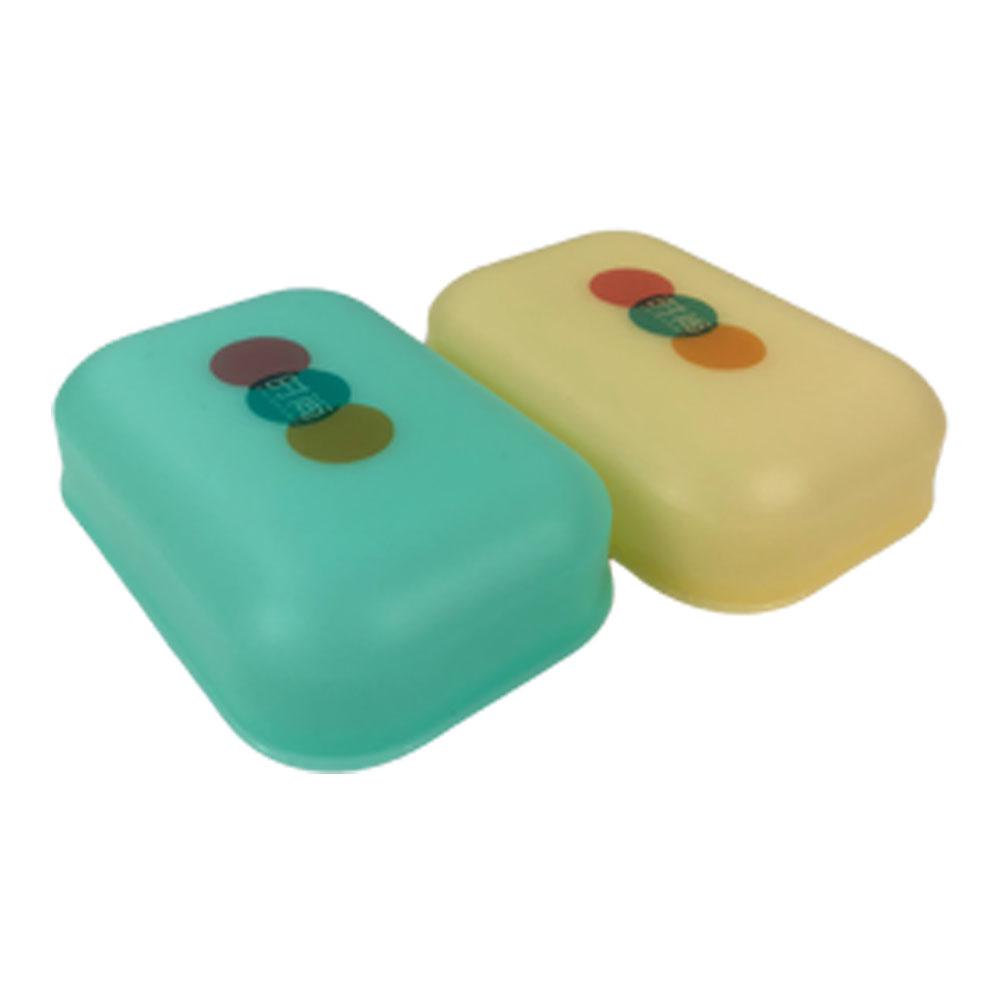 Set de Jaboneras Plásticas Easy Home Cuadradas 2 Piezas