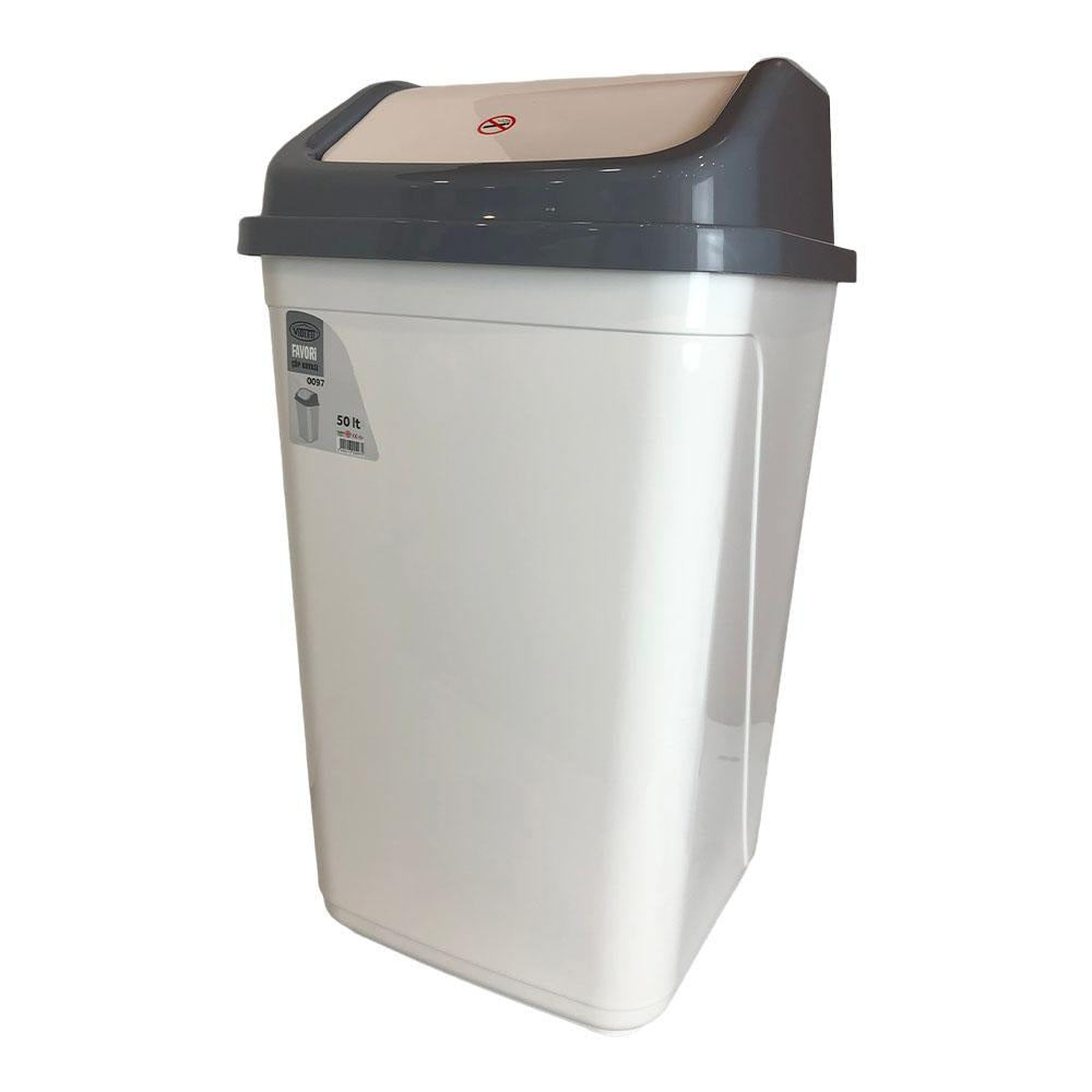 Basurero Violet House Con Tapa Vaivén 50 L - Surtido