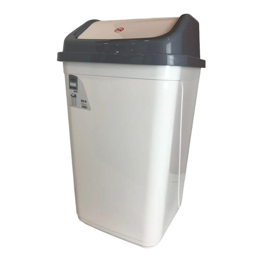 Basurero Violet House Con Tapa Vaivén 50 L - Surtido