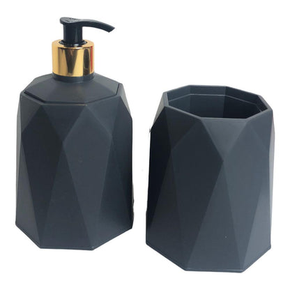 Dispensador de Jabón Elif Plastic Geométrico 2 Piezas - Surtido