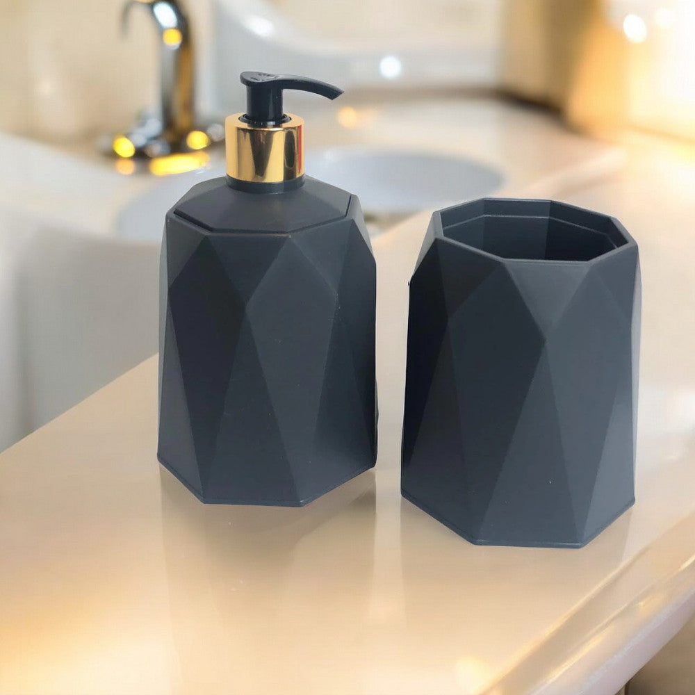 Dispensador de Jabón Elif Plastic Geométrico 2 Piezas - Surtido