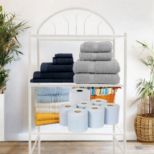 Mueble Para Baño 3 Niveles Metal White