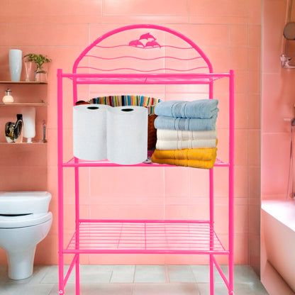 Mueble Para Baño 3 Niveles Metal Pink