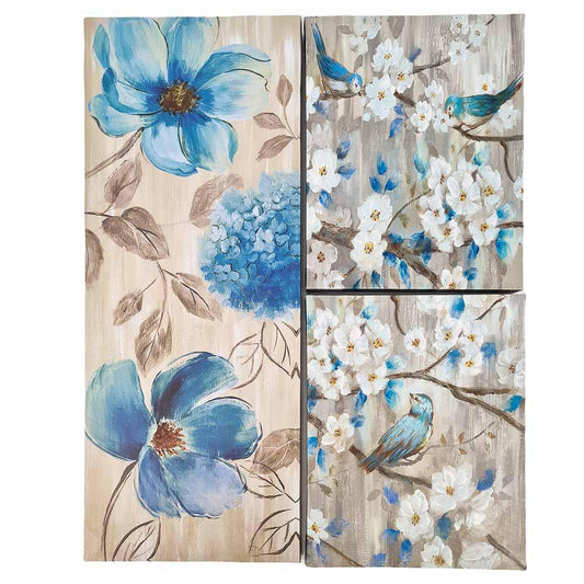 Cuadro Floral Decorativo Elico 3 Piezas - Surtido