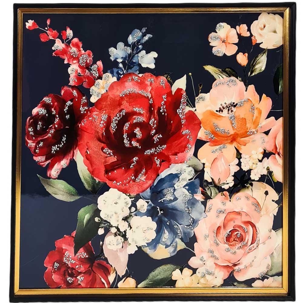 Cuadro Decorativo Concepts con Flores 63 cm x 63 cm x 5 cm