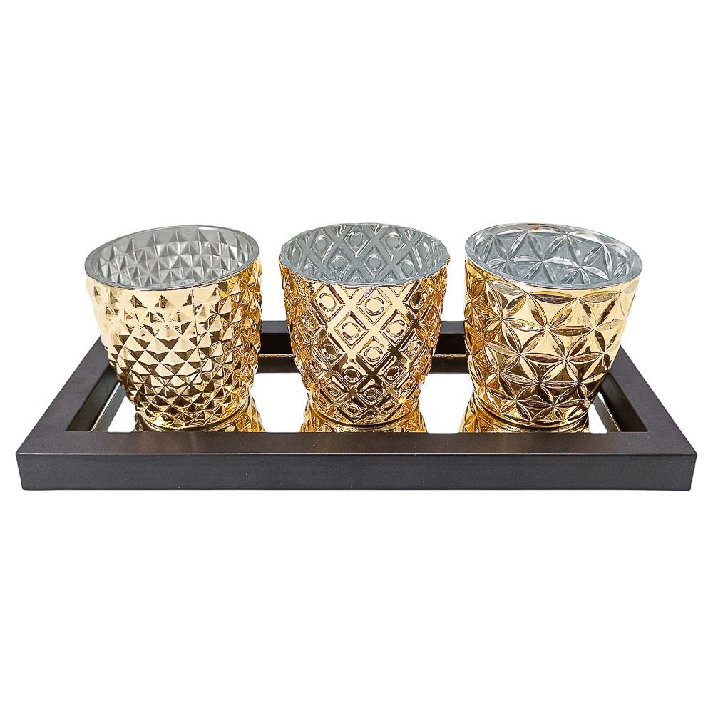 Porta Vela Decorativa de Cerámica Concepts 4 Piezas