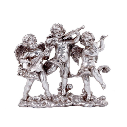 Figura Decorativa de Angeles 8"X3" Plateado