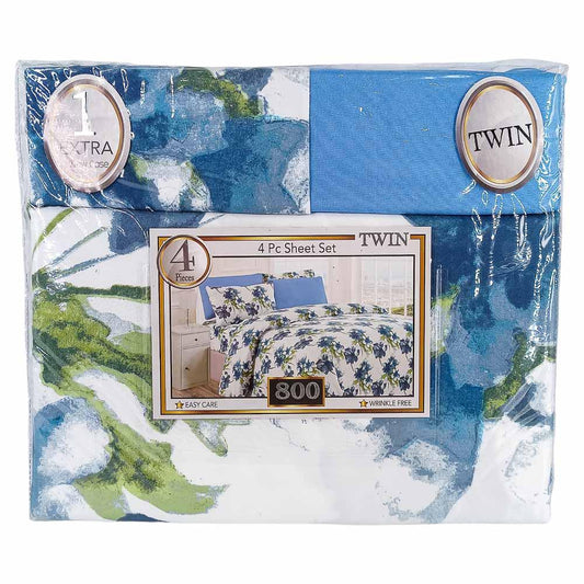 Sábana Estampada Sally Textile Twin 4 Piezas - Surtido