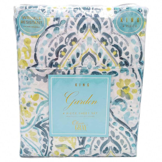 Juego de Sabana King Rt Designer Garden Estampado 4 Piezas