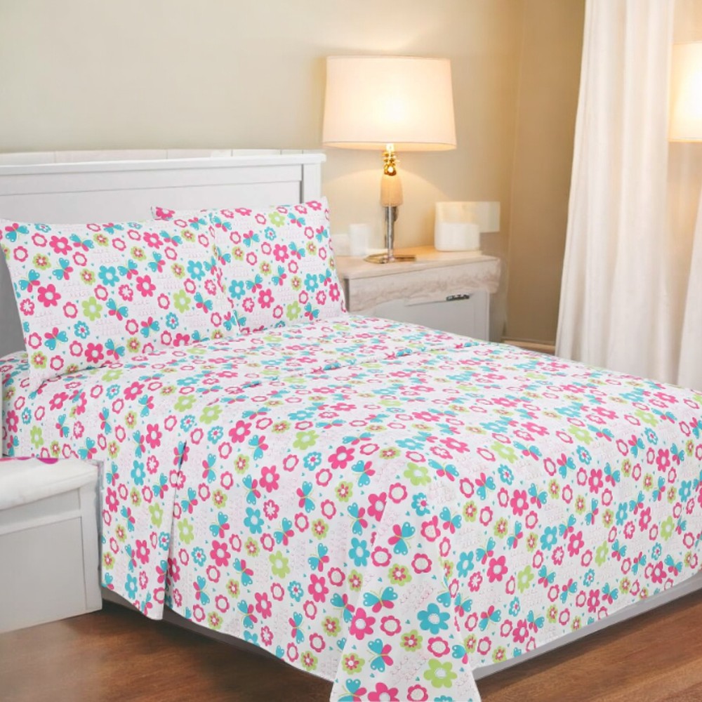 Juego de Sábana 4 Piezas Home Accents Floral Fun - Full