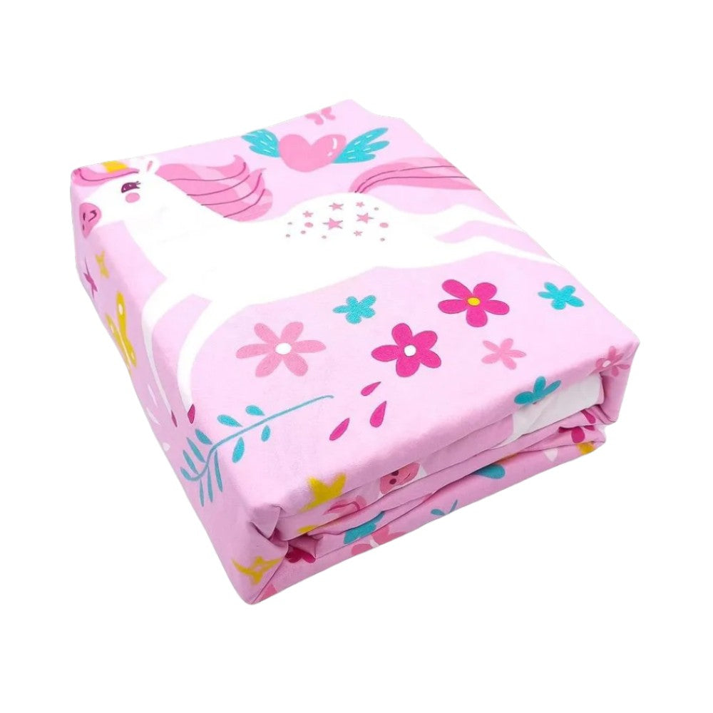 Juego de Sábana Infantil 3 Piezas Home Accents Floral Unicornio - Twin