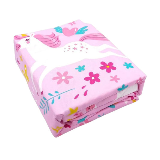 Juego de Sábana Infantil 4 Piezas Home Accents Floral Unicornio - Full