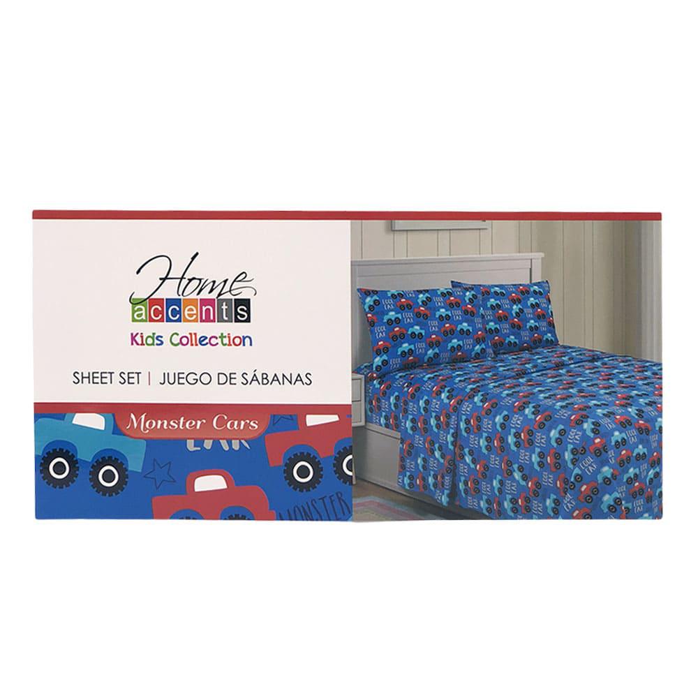 Juego de Sábana Home Accents Monster Cars - Twin