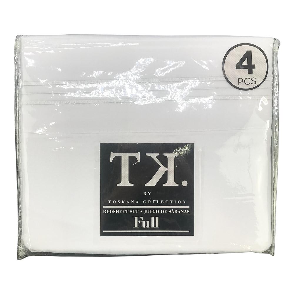 Juego de Sábana Toskana Lisas Blanca - Full