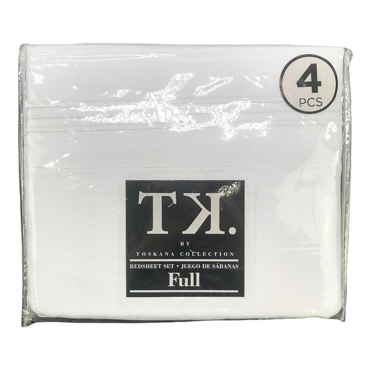 Juego de Sábana Toskana Lisas Blanca - Full