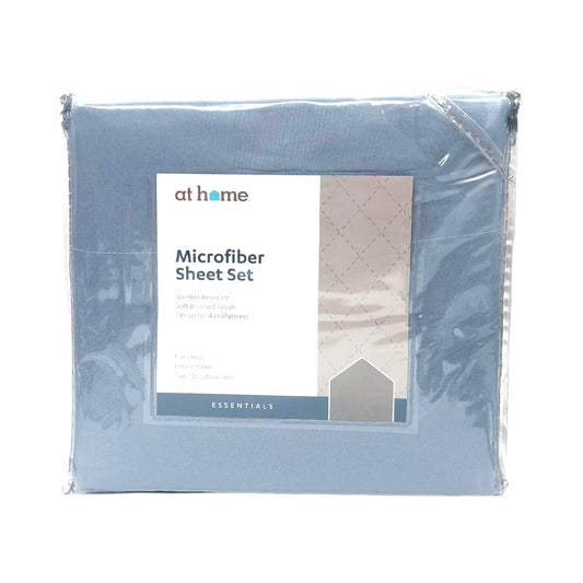 Juego de Sábanas Queen Be Artistic Liso - Azul Claro