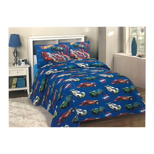 Juego de Sábanas Hot Wheels Mattel Infantil - Full