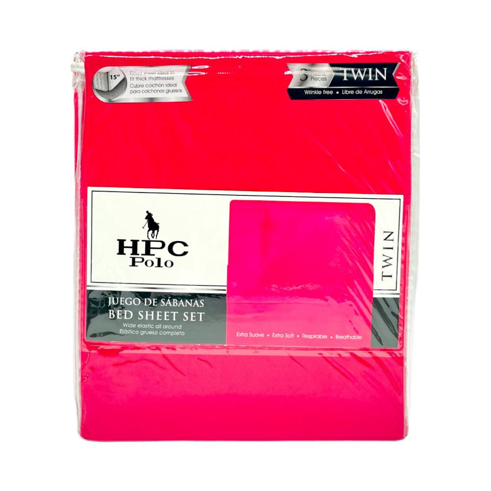 Juego de Sábanas HPC Polo Fucsia - Twin