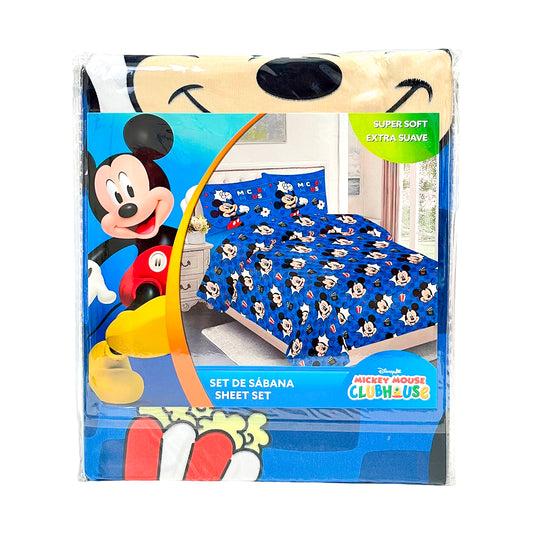 Sábana Full 4 Piezas Mickey Mouse Infantil