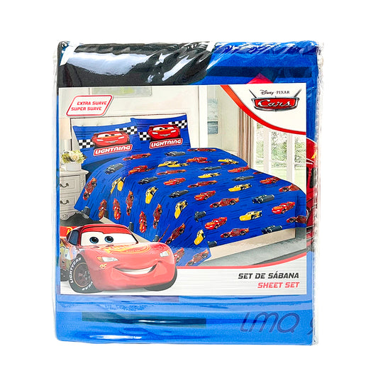 Sábana Twin 3 Piezas Cars Infantil