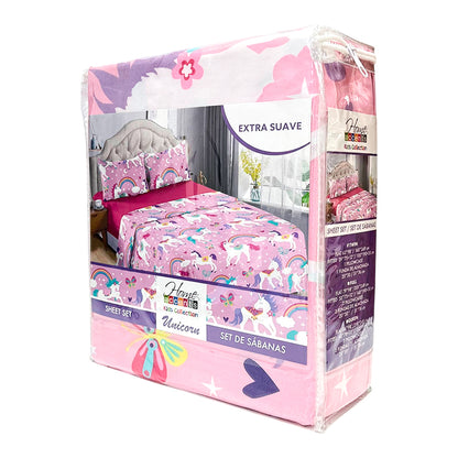 Sábana Twin Set 3 Piezas Unicornio Infantil Home Accents