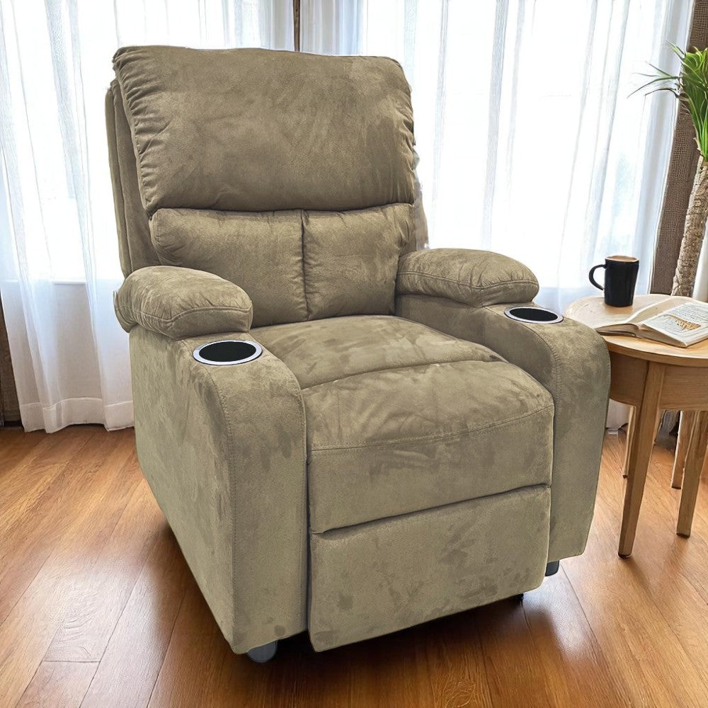Sillón Reclinable Elements Furniture Tela D-Khaki