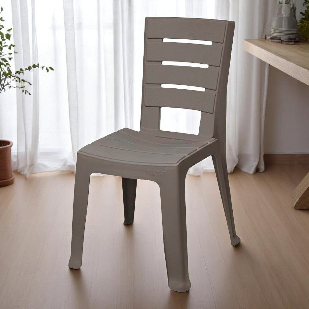 Silla Plástica / Rimax / Barú / Sin brazos / Mocca