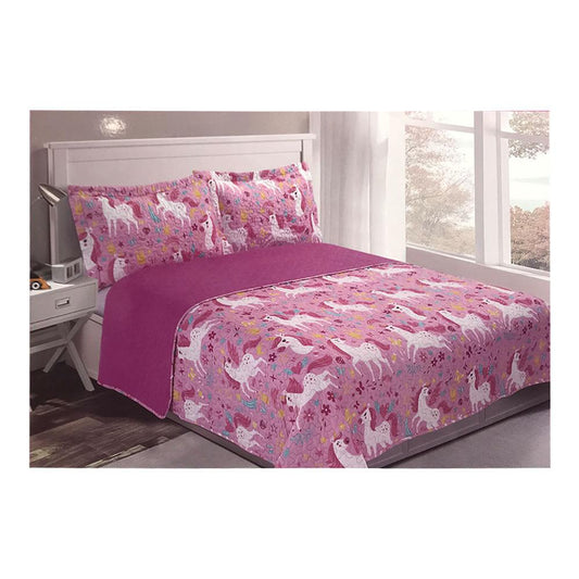Sobrecama Home Accents Floral Unicorn 2Pz Estam - Twin