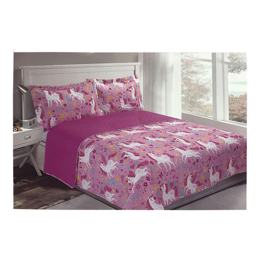 Sobrecama Home Accents Floral Unicorn 2Pz Estam - Full