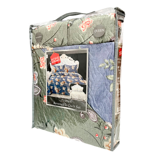Sobrecama Home Elegance Estampado Queen 3 Piezas - Surtido