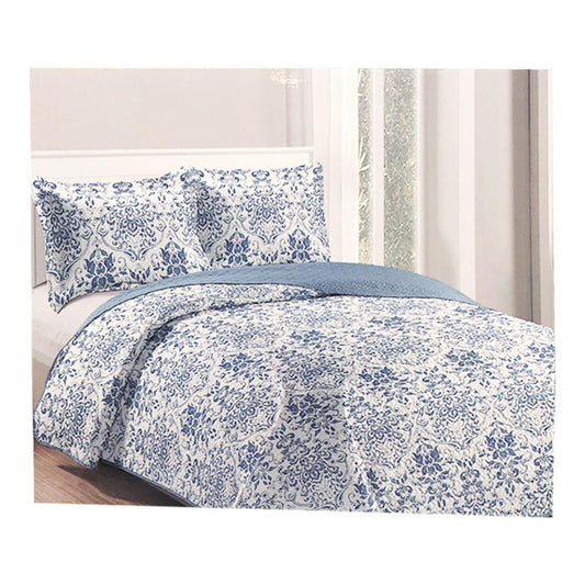 Sobrecama Queen Home Accents Estampado 3 Piezas