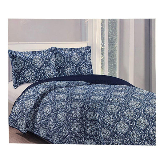 Sobrecama Full Home Accents Reversible 3 Piezas