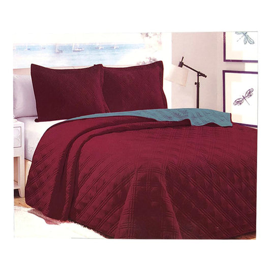 Sobrecama Home Accents Bur/Teal - Queen