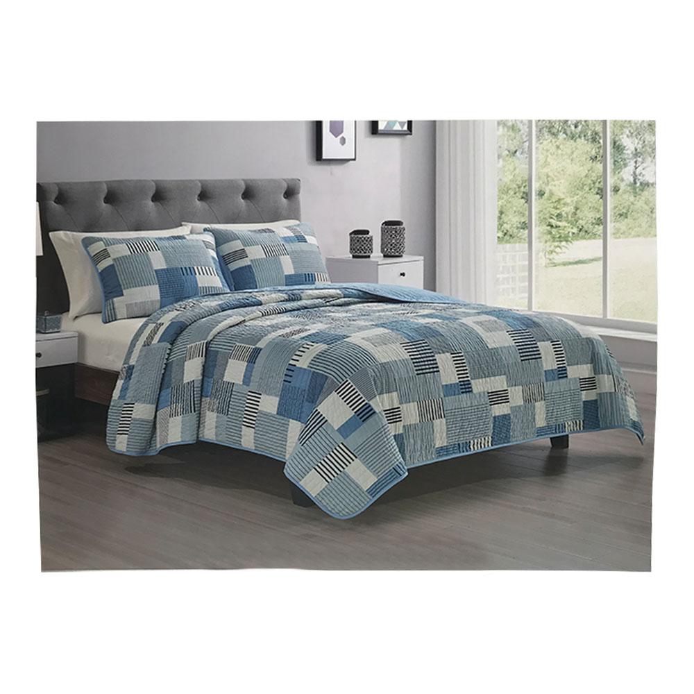 Sobrecama Be Artistic Blocked Geo Estampado 6 Piezas - Queen