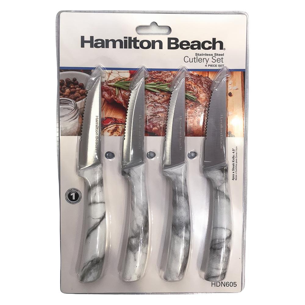 Cuchillo Hamilton Beach de Acero Inoxidable 4 Piezas