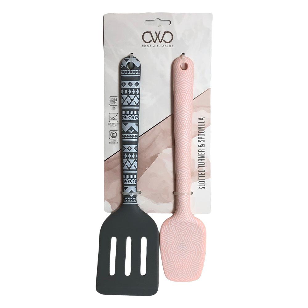 Utensilios de Cocina Cook With Color de Silicona 2 Piezas