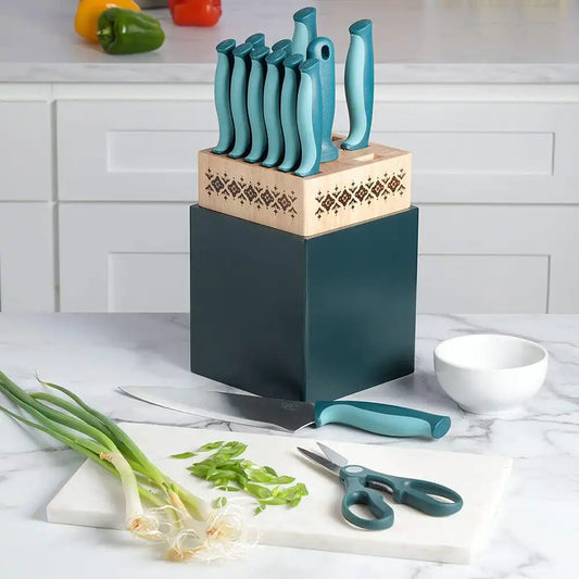 Set de Cuchillos Gibson Savory Saffron de 14 Piezas