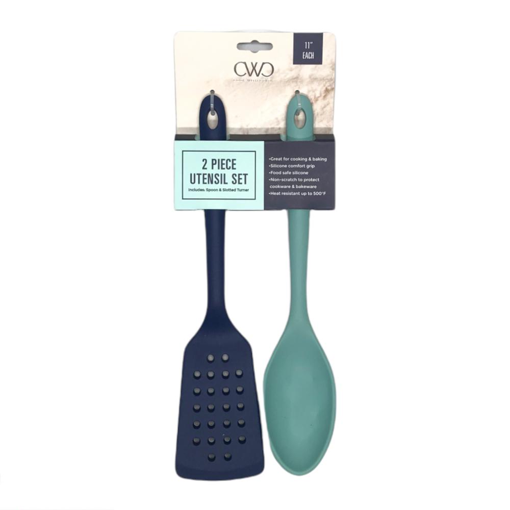 Cucharón Con Espátula Cook With Color 2 Piezas de 11"