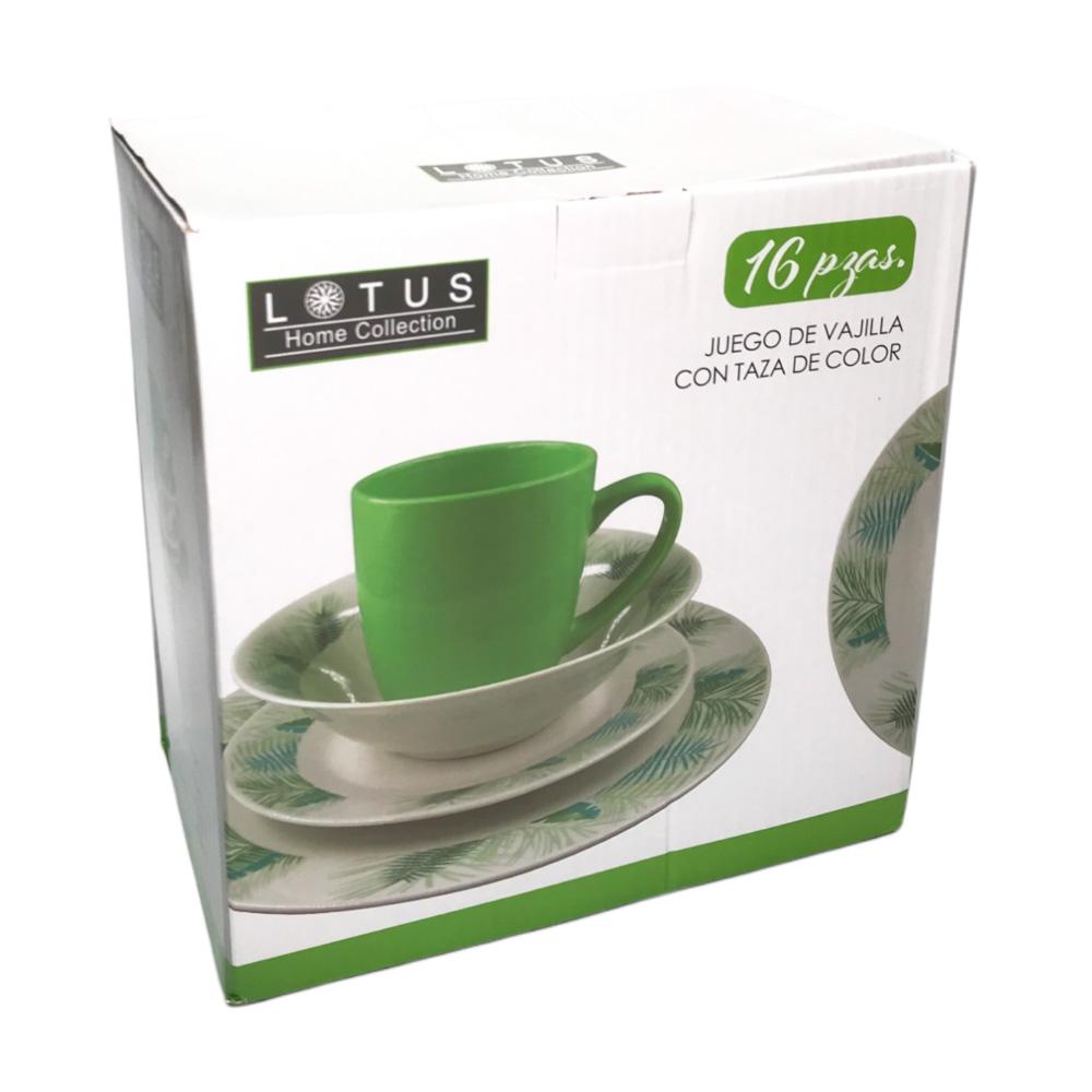 Juego de Vajilla Lotus de Cerámica 16 Piezas