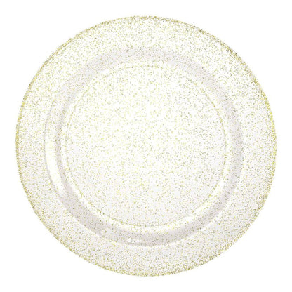 Plato Llano Lillian Plástico Glitter 10 Piezas 7"