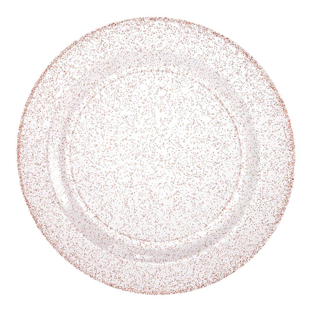 Plato Llano Lillian Plástico Glitter 10 Piezas 7"