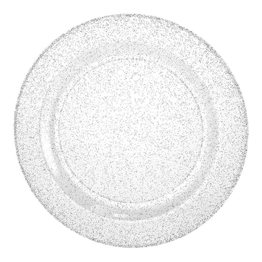 Plato Llano Lillian Plástico Glitter 10 Piezas 7"