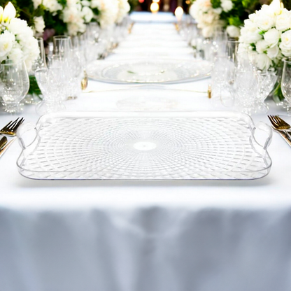 Bandeja Lillian Plástica Clear 18" x 13"