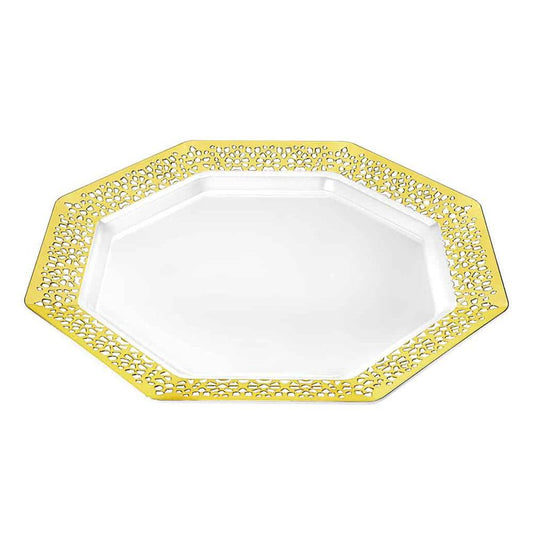 Plato Llano Lillian Plástico Gold 11"