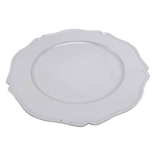 Plato Decorativo Decoré Plástico de 33 cm x 2.1 cm Gris