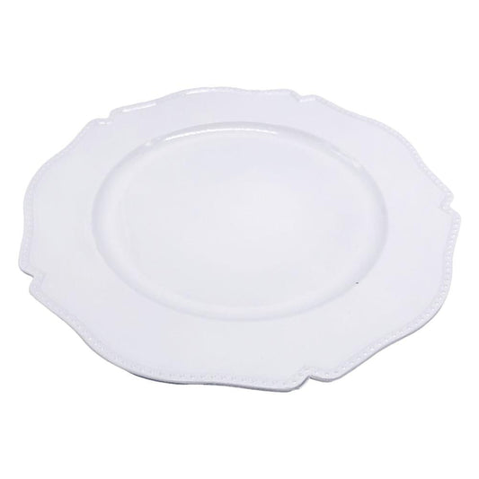 Plato Decorativo Decoré Plástico de 33 cm x 2.1 cm Blanco