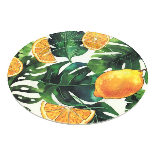 Plato Llano Casa Fine 10" Melamina Estam Naranja