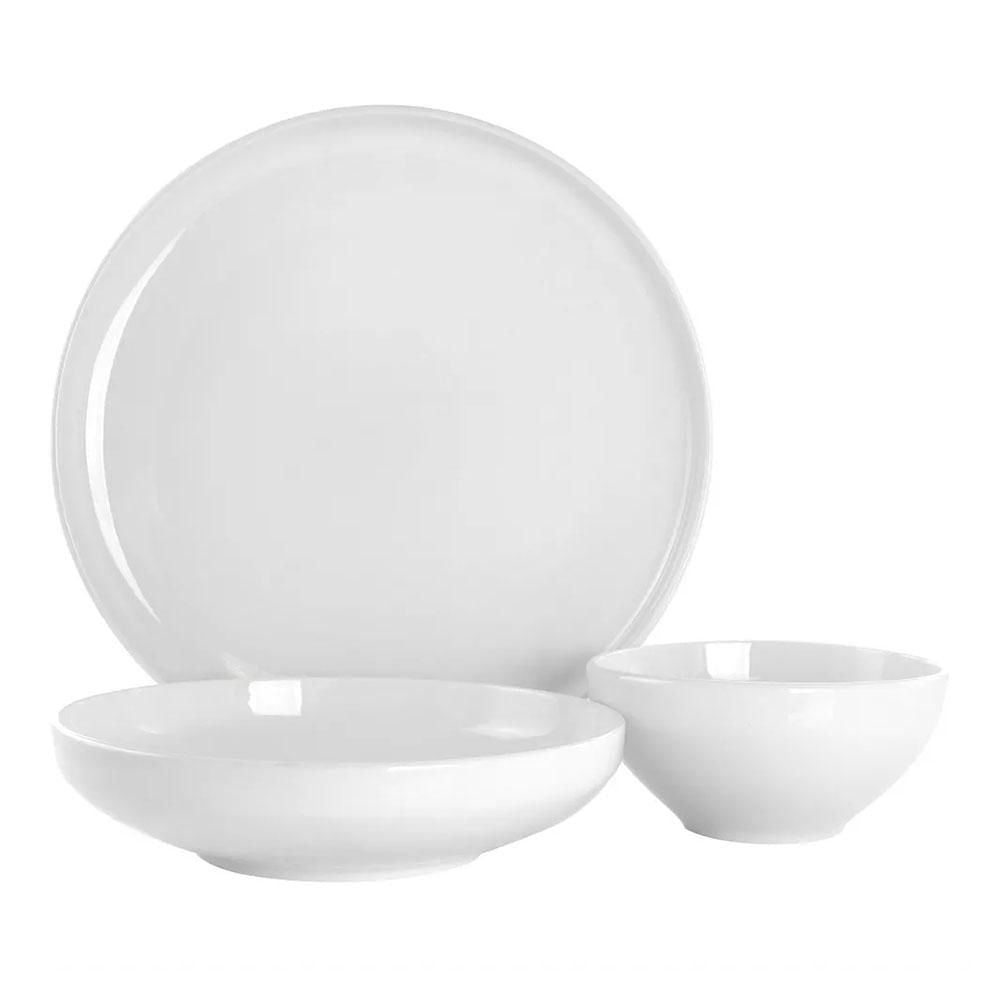 Vajilla de Cerámica Gibson Oslo Peak White 12 Piezas