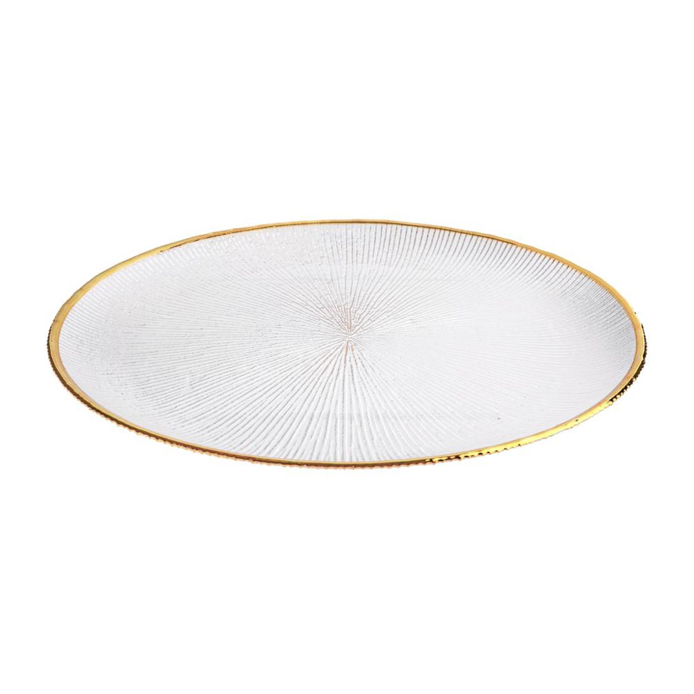 Plato Kennedy Home 12" Borde Dorado