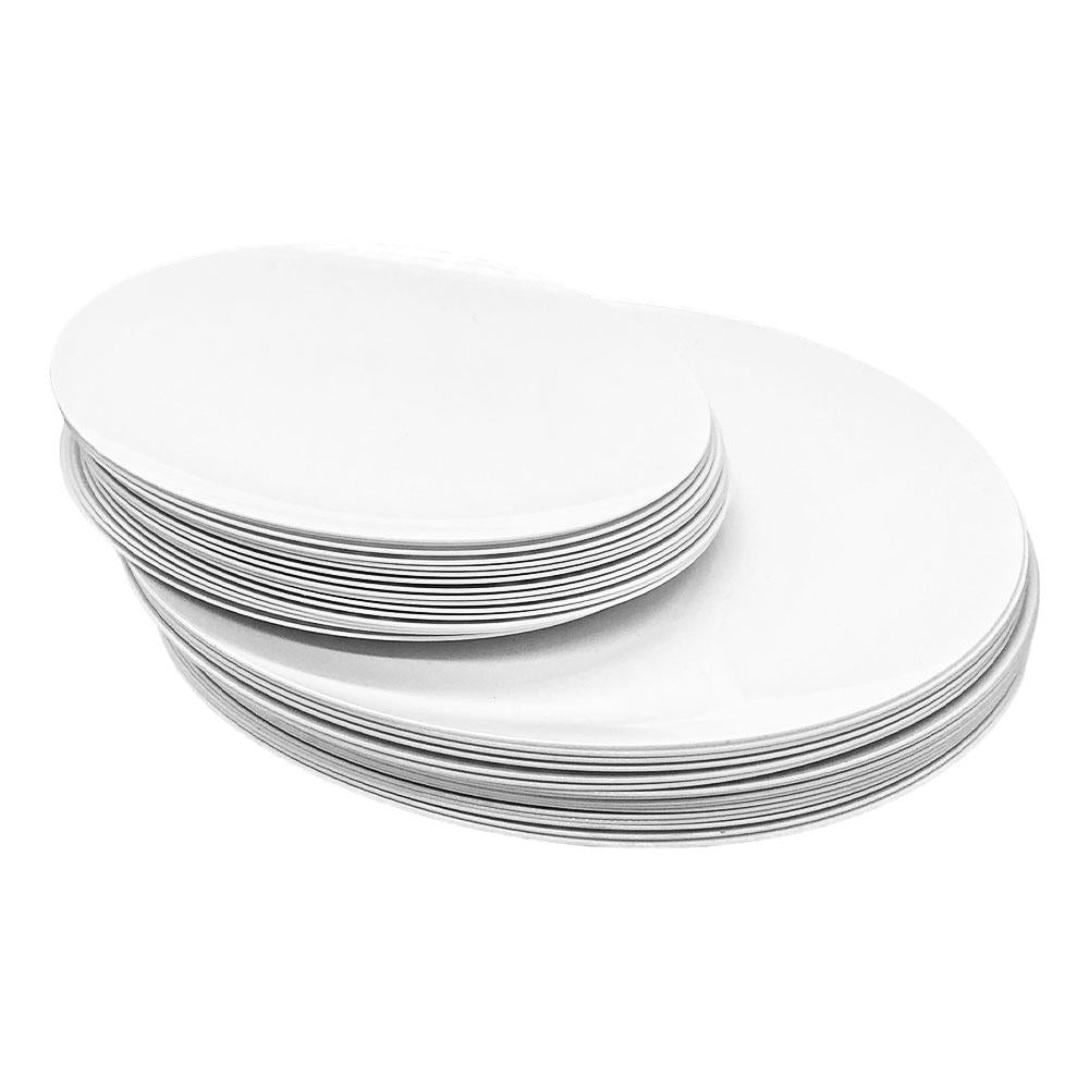 Platos Llanos Lillian Reutilizables de Plástico 32 Piezas